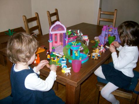 Charlie and Annie with Playmobile