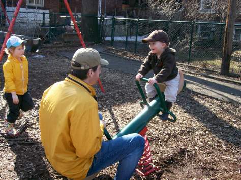 will on teeter-totter with daddy