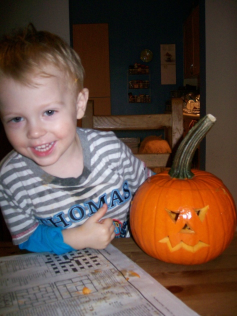 Will with angry pumpkin