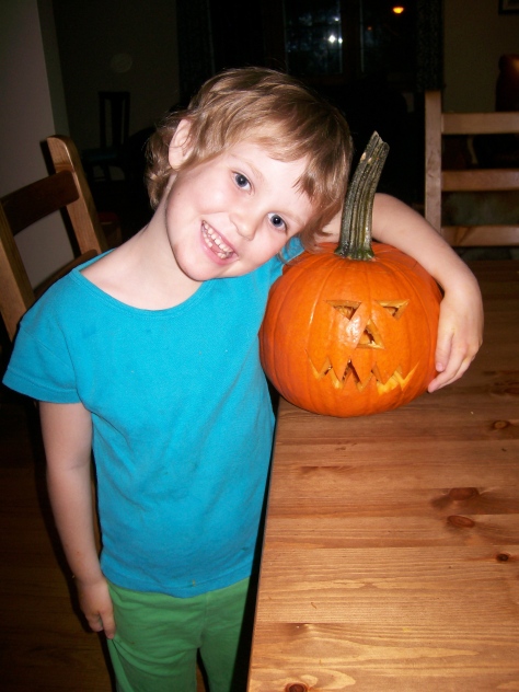 Toothy Charlotte with toothy pumpkin